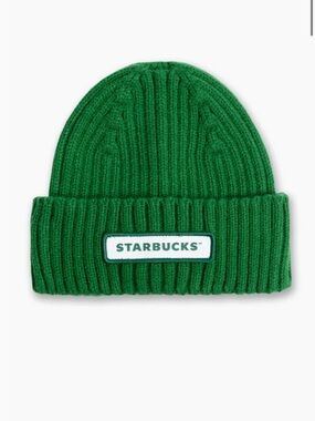 NWT Starbucks Green Knit Beanie Bearista One Size